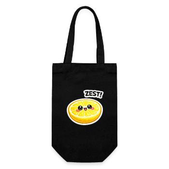 Zitrus Zest Sticker - Geschenkbeutel für Flaschen - Schwarz - Vorne
