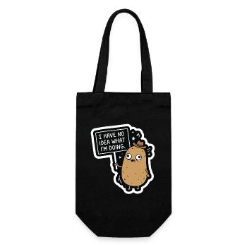 I Have No Idea What I'm Doing – Confused Kar - Gift Bag for Bottles - black - Front