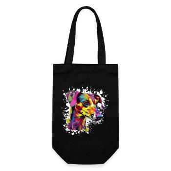 Hund Dog Graffiti  - Geschenkbeutel für Flaschen - Schwarz - Vorne