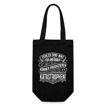 Mistakes are for beginners - Gift Bag for Bottles - black - Front