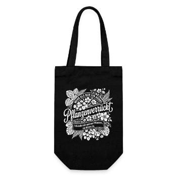 Plant-crazy – more than a hobby - Gift Bag for Bottles - black - Front