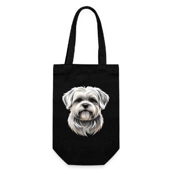 Maltese Little Maltese Dog Love Sweet Maltese - Gift Bag for Bottles - black - Front