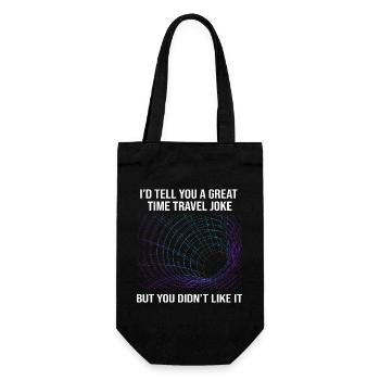 Time travel - Gift Bag for Bottles - black - Front