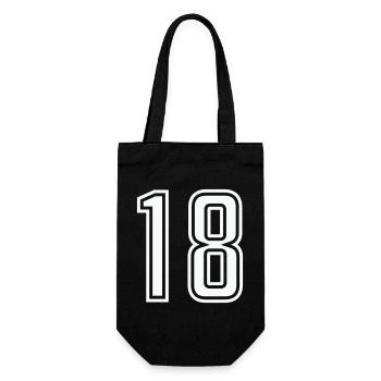 18 - Geschenkbeutel für Flaschen - Schwarz - Vorne