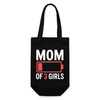Logo de la batterie de la mère de trois filles - Sac à bouteille - noir - Devant