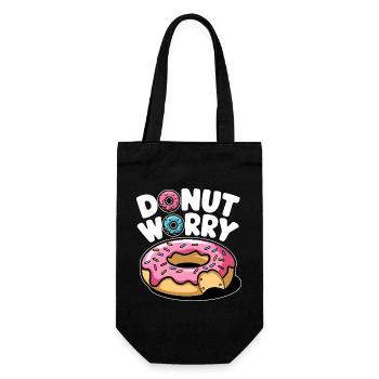Donut Worry Donut Doux Drôle Drôle - Sac à bouteille - noir - Devant