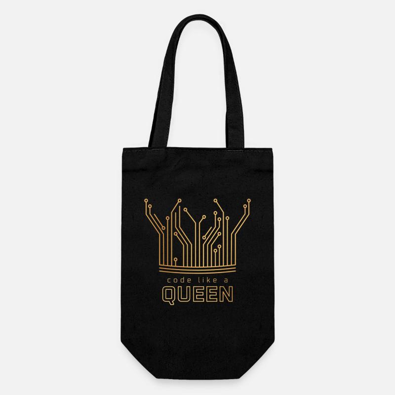 Code comme une reine - Sac à bouteille - noir
