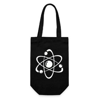 Atomic Model Line Art - Gift Bag for Bottles - black - Front