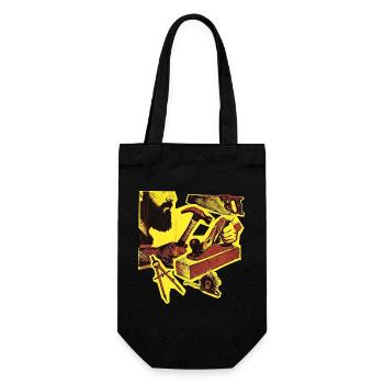 Craftsman Carpenter Carpenter Carpenter Vintage - Gift Bag for Bottles - black - Front