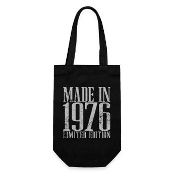 1976 Jahrgang geboren Vintage Geburtstag Geschenk - Geschenkbeutel für Flaschen - Schwarz - Vorne