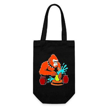 Gorilla Pottery Splash Studio - Geschenkbeutel für Flaschen - Schwarz - Vorne