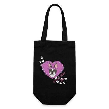 Resting B!tch Face Boston Terrier - Gift Bag for Bottles - black - Front