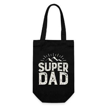 Super Dad Mountain Abenteuer - Geschenkbeutel für Flaschen - Schwarz - Vorne