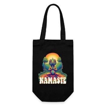 Chameleon Yoga Namaste - Gift Bag for Bottles - black - Front