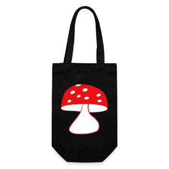 Red fly agaric mushrooms - Gift Bag for Bottles - black - Front