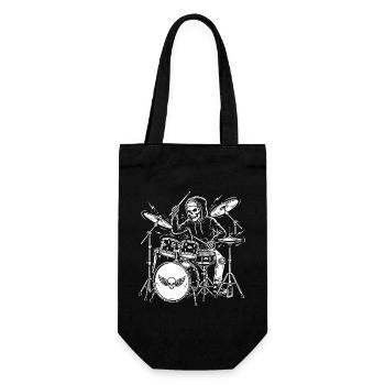 Grim Drummer Skeleton - Geschenkbeutel für Flaschen - Schwarz - Vorne