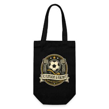 FC Flutlicht & Fehltritt - Geschenkbeutel für Flaschen - Schwarz - Vorne