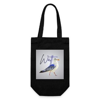 Wattvogel_3 - Gift Bag for Bottles - black - Front
