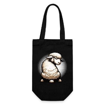 Sheep Sheep Shepherd Sheep Keeper Ram - Gift Bag for Bottles - black - Front