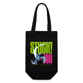 STUCK! 100 Shield Cracked - Gift Bag for Bottles - black - Front