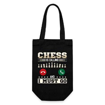 Chess Chess Player Chessboard - Gift Bag for Bottles - black - Front