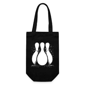 Quilles de bowling - Sac à bouteille - noir - Devant
