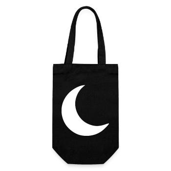 Moon Crescent White Gift - Gift Bag for Bottles - black - Front