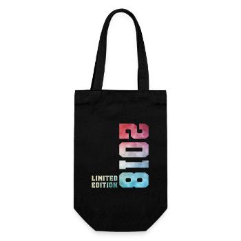 8. Geburtstag Limited Edition 2018 – Jahrgang 2018 - Geschenkbeutel für Flaschen - Schwarz - Vorne