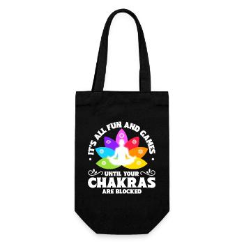 Chakra Blockade - Geschenkbeutel für Flaschen - Schwarz - Vorne