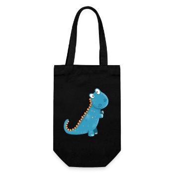 Funny Little Dino I Boy Kids Gift - Gift Bag for Bottles - black - Front