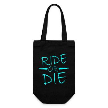 Ride or Die - Geschenkbeutel für Flaschen - Schwarz - Vorne