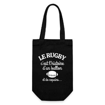 rugby, rugby sport, rugby humour - Sac à bouteille - noir - Devant