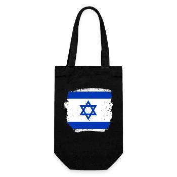 Israel Vintage Israelische Flagge - Geschenkbeutel für Flaschen - Schwarz - Vorne