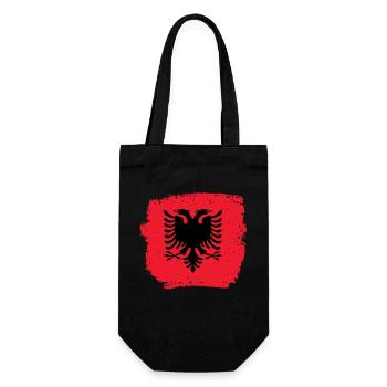 Albanie Vintage Drapeau albanais - Sac à bouteille - noir - Devant