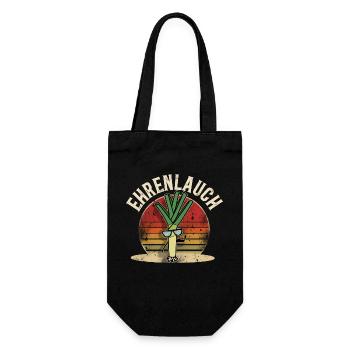 Ehrenlauch Lauch - Geschenkbeutel für Flaschen - Schwarz - Vorne
