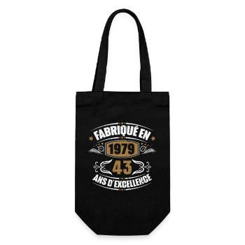 Fabriqué en 1979, 43 ans d'excellence - Sac à bouteille - noir - Devant