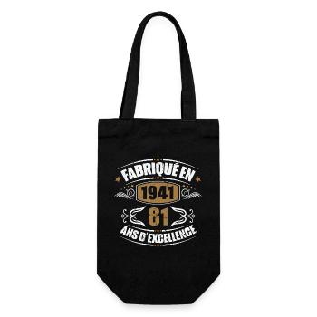 Fabriqué en 1941, 81 ans d'excellence - Sac à bouteille - noir - Devant