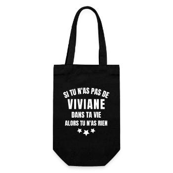 Viviane, prénom Viviane, je suis Viviane - Sac à bouteille - noir - Devant