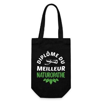Diplôme du meilleur naturopathe t-shirt - Sac à bouteille - noir - Devant