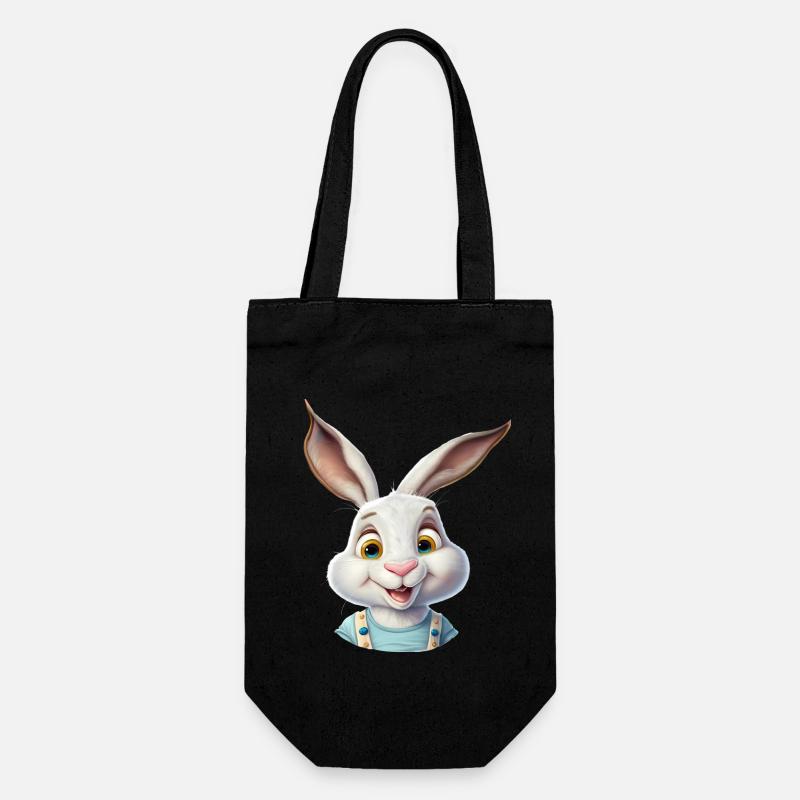 Lapin heureux - Sac à bouteille - noir