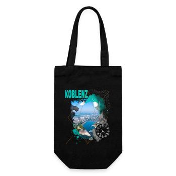 Koblenz Germany City Skyline Vintage Retro - Gift Bag for Bottles - black - Front