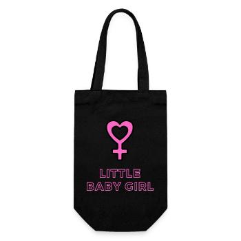 Baby Announcement Pregnancy - Girl - Surprise - Gift Bag for Bottles - black - Front