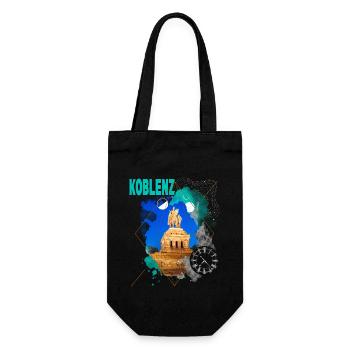 Koblenz Germany City Skyline Vintage Retro - Gift Bag for Bottles - black - Front