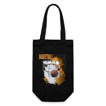 Basketball Korb Basketballer Dunking Sport Retro - Geschenkbeutel für Flaschen - Schwarz - Vorne