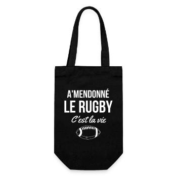 rugby, rugby sport, jouer au rugby - Sac à bouteille - noir - Devant
