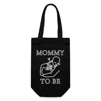 Mommy To Be Silhouette Design - Geschenkbeutel für Flaschen - Schwarz - Vorne