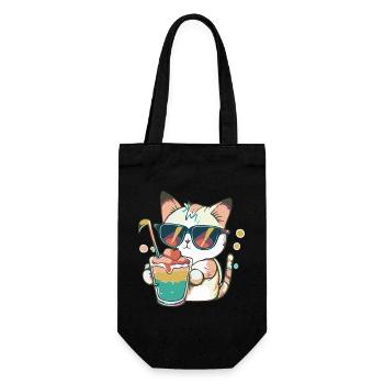 The Casual Cat - Gift Bag for Bottles - black - Front