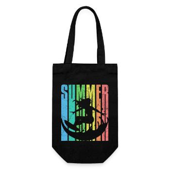 Summer Surfergirl vintage 2023 - Geschenkbeutel für Flaschen - Schwarz - Vorne