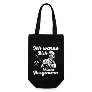 Bergbau Ich kann Bergmann - Geschenkbeutel für Flaschen - Schwarz - Vorne