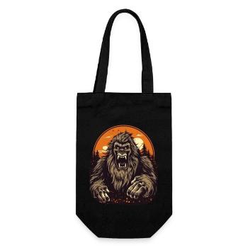 Sasquatch Folklore Gift Creepy Bigfoot - Gift Bag for Bottles - black - Front